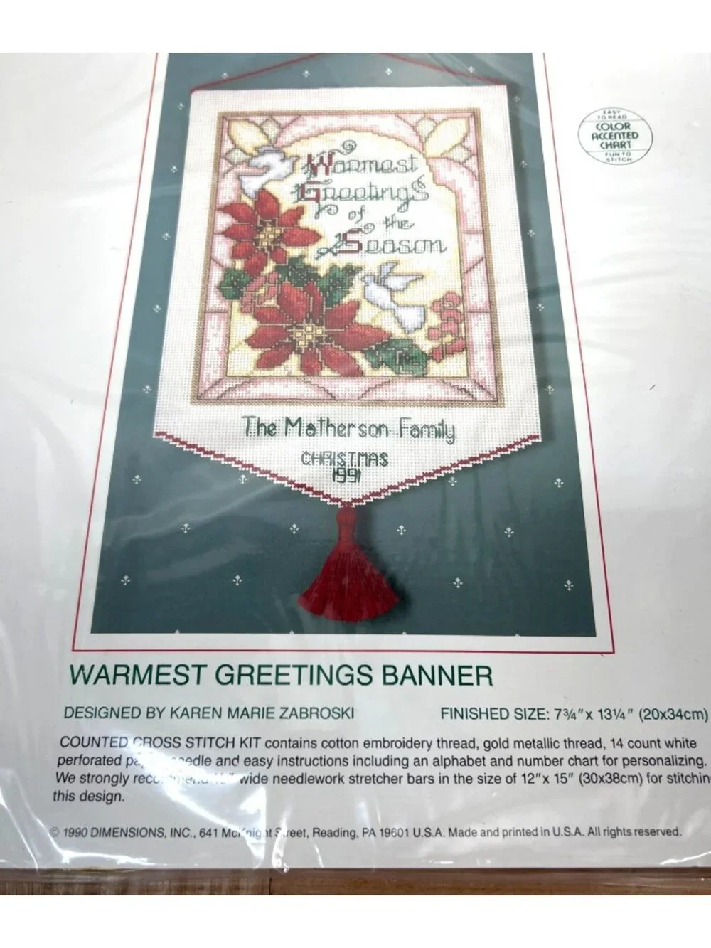 Warmest Greetings Banner Cross Stitch Kit By Sunset  7.4